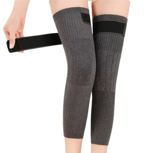 Knee Warmer - Woolen Blend Thermal Leg Warmers - 1 Pair Knee Pad - Unisex Elastic Knee Pads For Men & Women